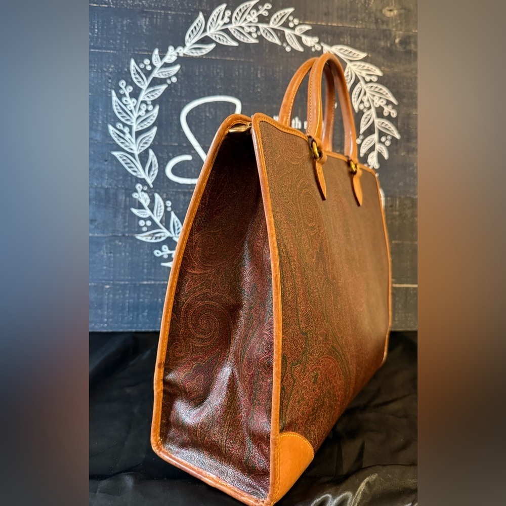 Authentic Rare Vintage Large Etro Paisley Tote (EUC) - Picture 2 of 9